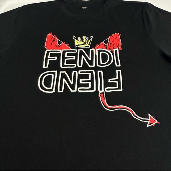 FENDI Fiend Roma Amor Men’s Black Tshirt RARE - Picture 13 of 13